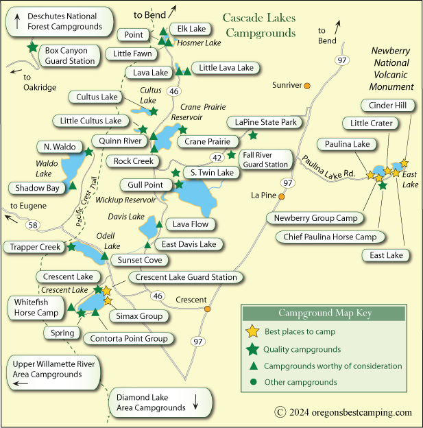 Cascade Lakes Campground Map