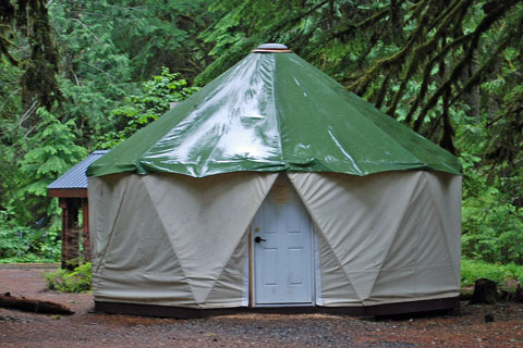 Lost Creek Campground yurt, Mount Hood National Forest, Oregon