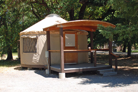 Valley of the Rogue State Park campground yurt, Oregon