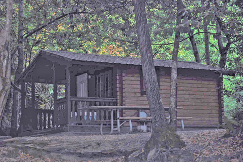 Loeb State Park Campground cabin, Curry County, Oregon